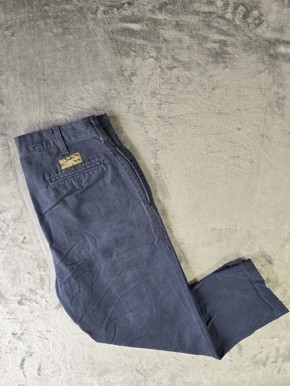 Vintage Calvin Klein Khakis Pants Trousers Size 32x34 Fits 32x30 Navy Made USA